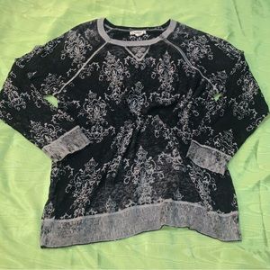 Ruff Hewn Black/White Cotton Sweatshirt Sz 2X